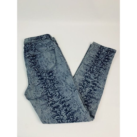 Soft Surroundings Python Snake Print Mid Rise Skinny Jeans Jeggings - Picture 6 of 10